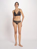 reggiseno triangolo in satin con pizzo