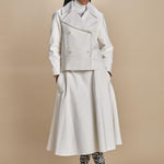 peacot corto di seta SHORT PEA JACKET  A16V02-C NS97 AVORY martin grant 