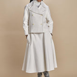 peacot corto di seta SHORT PEA JACKET  A16V02-C NS97 AVORY martin grant 