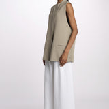 1331 gilet lino enzimato 1331 TORTORA dusan 