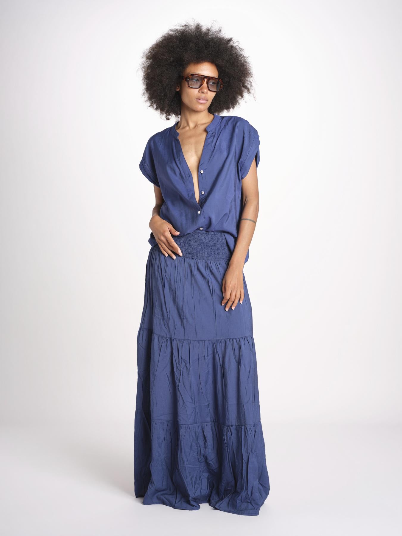camicia con bottoni CLARENCELK DENIM laraethnics 