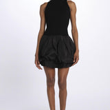 Mini abito BELEN gonna taffetas 008 BLACK sea ny 