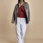 maglia con scollo a v e manica a campana by milaura. D2500894 10868 BORDEAUX milaura 