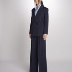 Blazer doppiopetto strutturato dalla linea allungata VELOCE 2615041081600 001 BLU weekend maxmara 