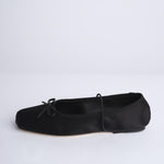 MIGNON ballerina in raso con punta quadrata F846SE1 BLK studio AMELIA 