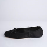 MIGNON ballerina in raso con punta quadrata F846SE1 BLK studio AMELIA 