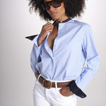 camicia a righe con collo guru MICA5630 BA milaura 