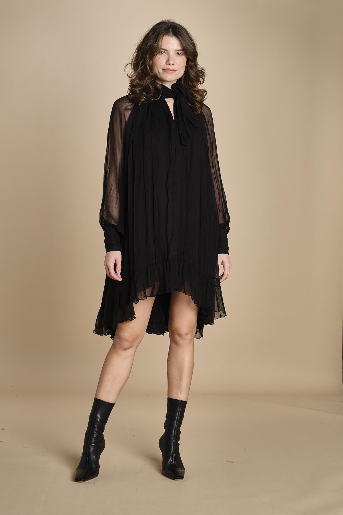 DOLLY MINIABITO IN VOILLE DOLLY BLACK mes demoiselles 