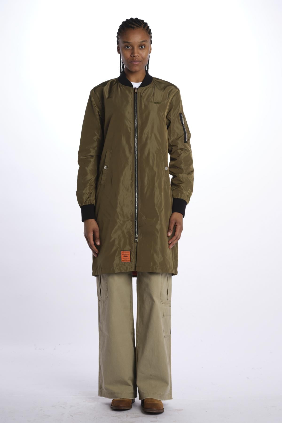 Bomber lungo impermeabile MA105 KHAKI bombers original 