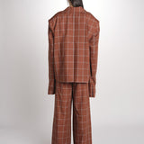 blazer over check OLLY MJD503_LOVECH BURNT CHECK jejia 