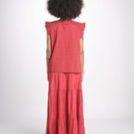 camicia con ricamo HEITABLATU CRANBERRY laraethnics 