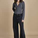 body scollo a v in merinos ANDERSON KNIT BODY GREY herskind 