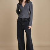 body scollo a v in merinos ANDERSON KNIT BODY GREY herskind 