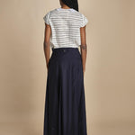 gonna lunga a pieghe C12230166479 BLU n21 