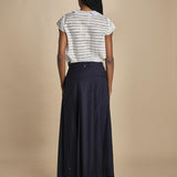 gonna lunga a pieghe C12230166479 BLU n21 