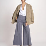 pantalone largo con nervature ORIANA 540 54 70 SLATE quelledue 
