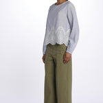 Camicia IRENE righe ricamo IRENE UNI true avenue 