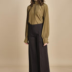 pantalone over con nervature in gabardine ORIANA 540339 11 quelledue 