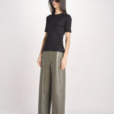 tshirt manica corta a costine KRISTIN IO1100X2351 BLACK BK999 ivy oak 