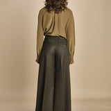 pantalone over con nervature in gabardine ORIANA 540339 44 quelledue 