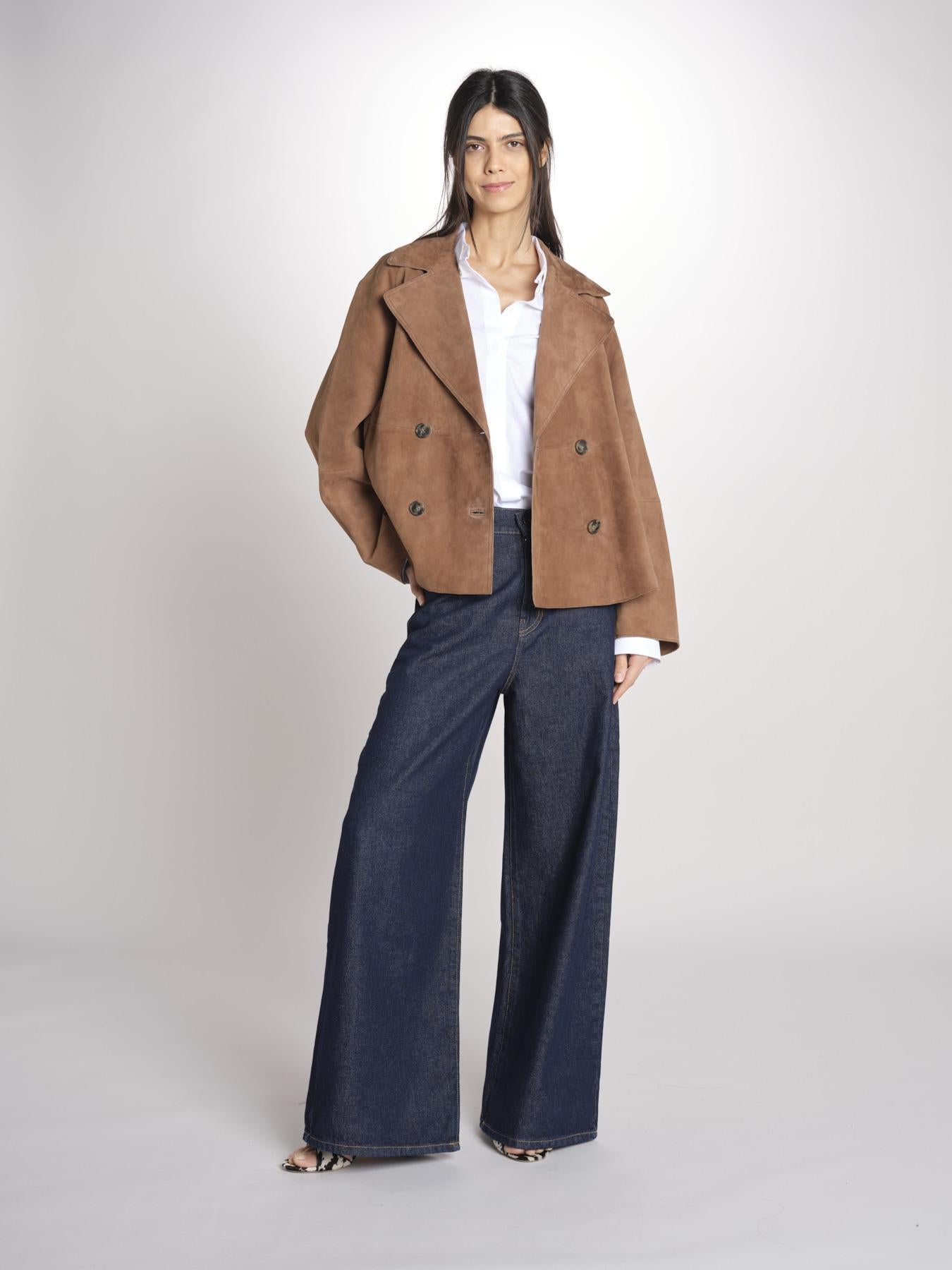 caban doppiopetto foderata in pelle scamosciata SOSPIRO 2615441011600 001 weekend maxmara 