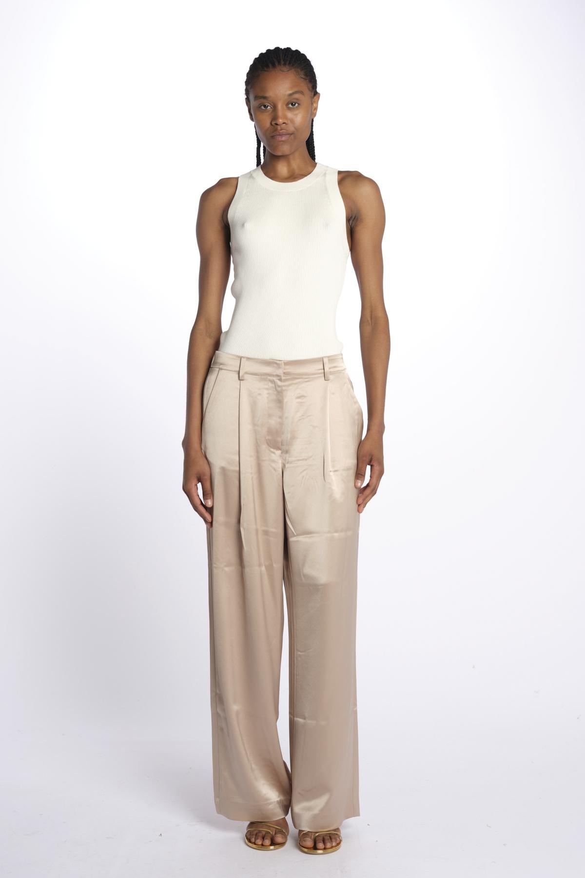 Pantalone SARAH pinces 12248018 CHAMPAGNE malina 