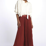 Gonna BROWN pieghe 338463 BROWN farm rio 