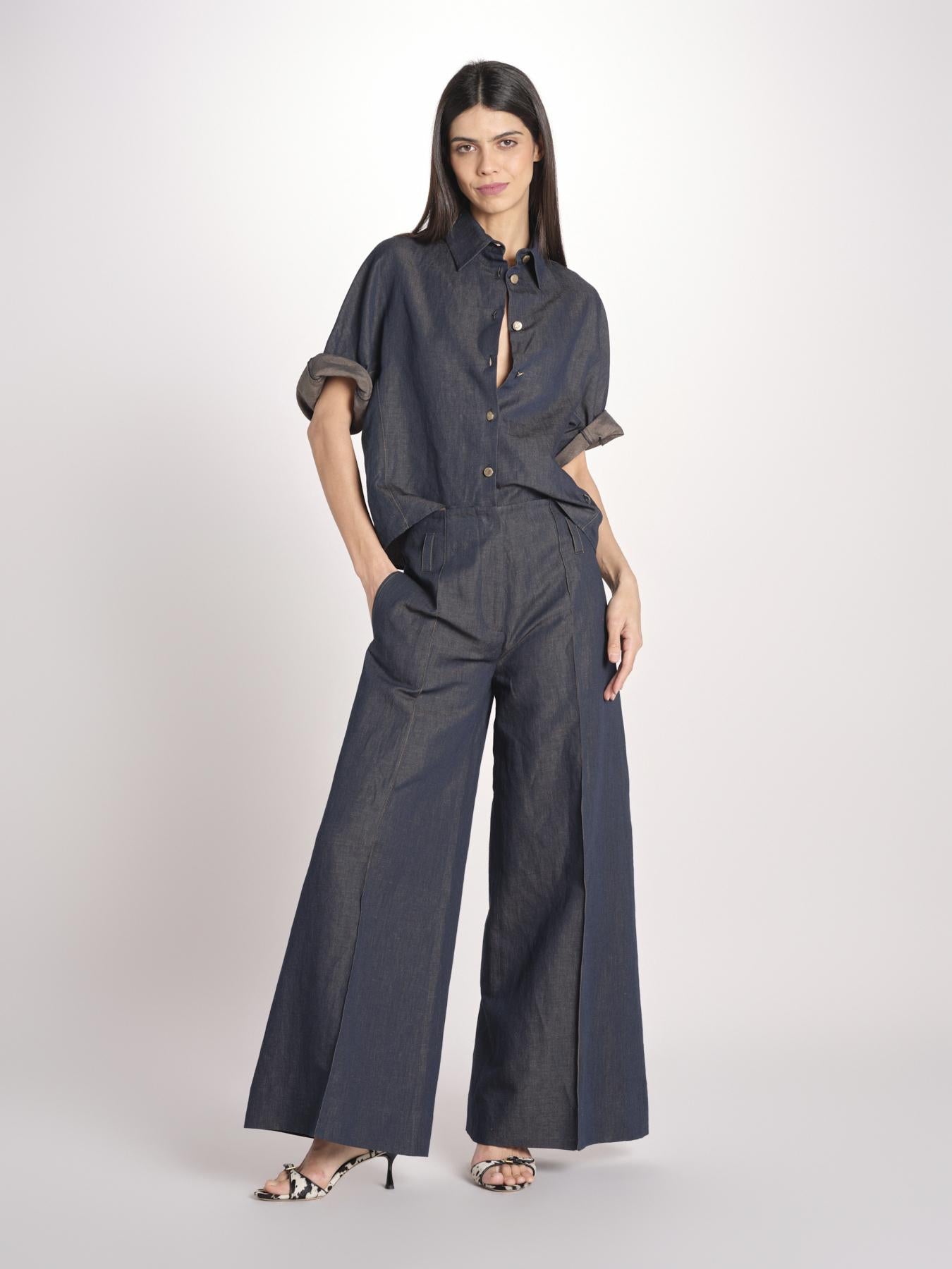 camicia in denim leggero BILYA 33119 356 606 quelledue 