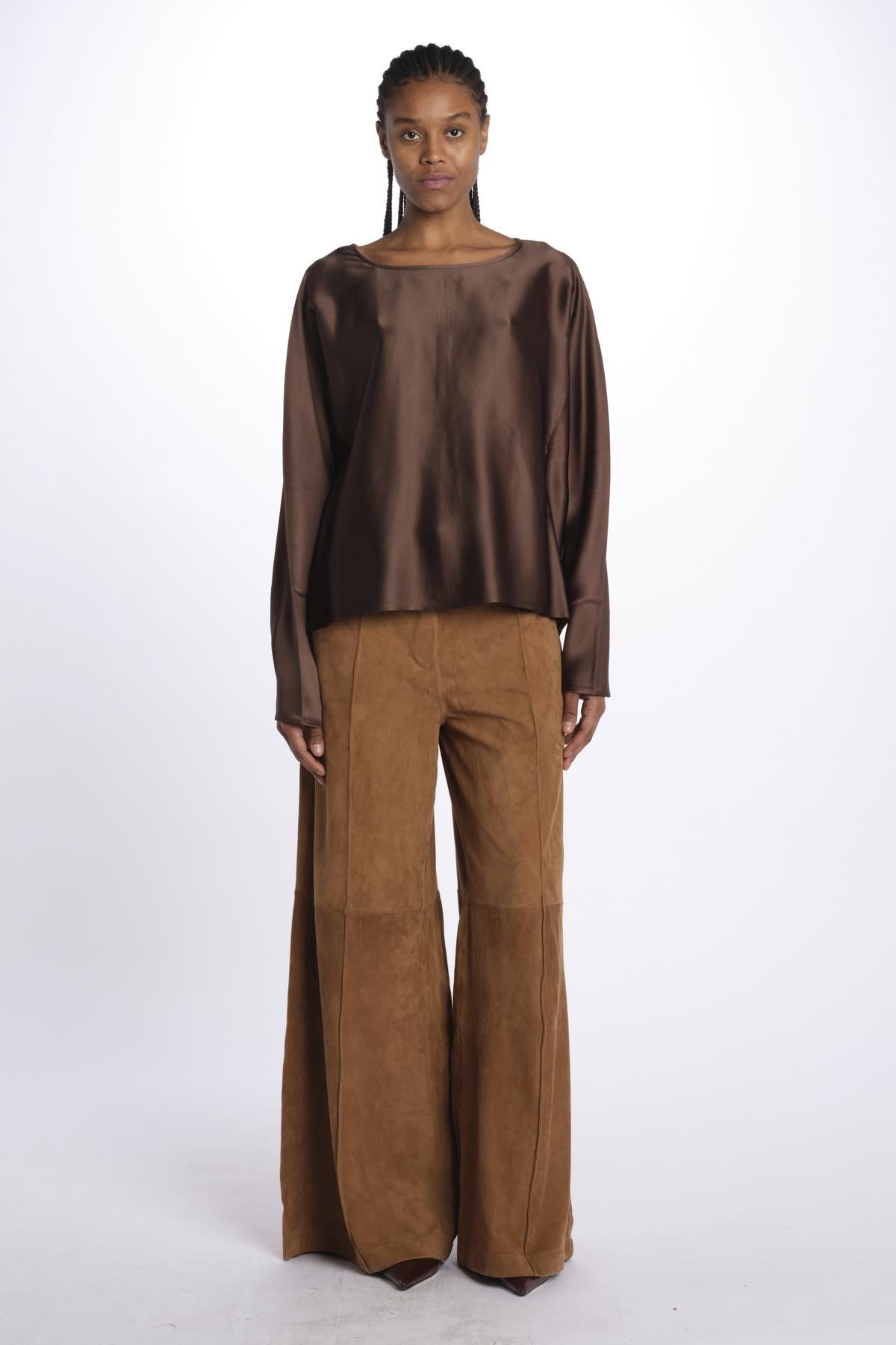 Camicia CANDY raso 5453187 TOFFEE herskind 