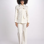 giacca quattro tasche TAMARA 25S4JAC20 ECRU destree 