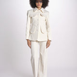 giacca quattro tasche TAMARA 25S4JAC20 ECRU destree 