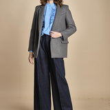 camicia con nervature e rouches FA BLUE laurence bras 