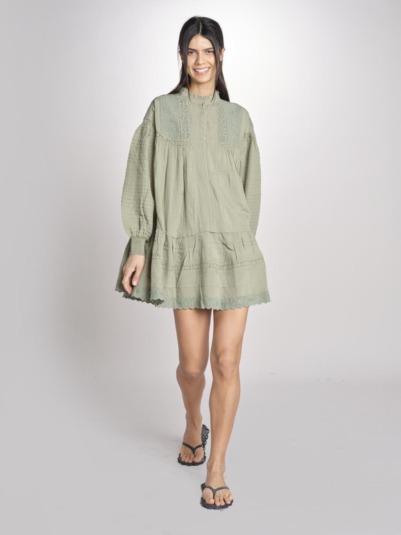 DIANE abito con ricami e nervature DIANE  2HVA27-V08718 AMANDE vanessa bruno 