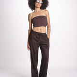 pantalone con coulisse SUMBAWAIVR CHOCOLAT laraethnics 