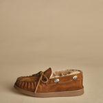 mocassino in suede foderato in lana con borchie. 68642 SARACENO alexander hotto 