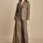 pantalone over con nervature in occhio di pernice ORIANA 540932 19 quelledue 
