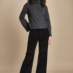pantalone a zampa con taschine FAUVE WX BLACK fam 