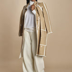pantalone con pinces in lana NINA PLEAT CA1398 CHALK berwich 
