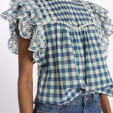 HUDALLA51 camicia  check con maniche a sbuffo HUDALLA51 C1365 bellerose 