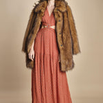 abito lungo manica lunga con borchiette MARRY BRIQUE ba&sh 