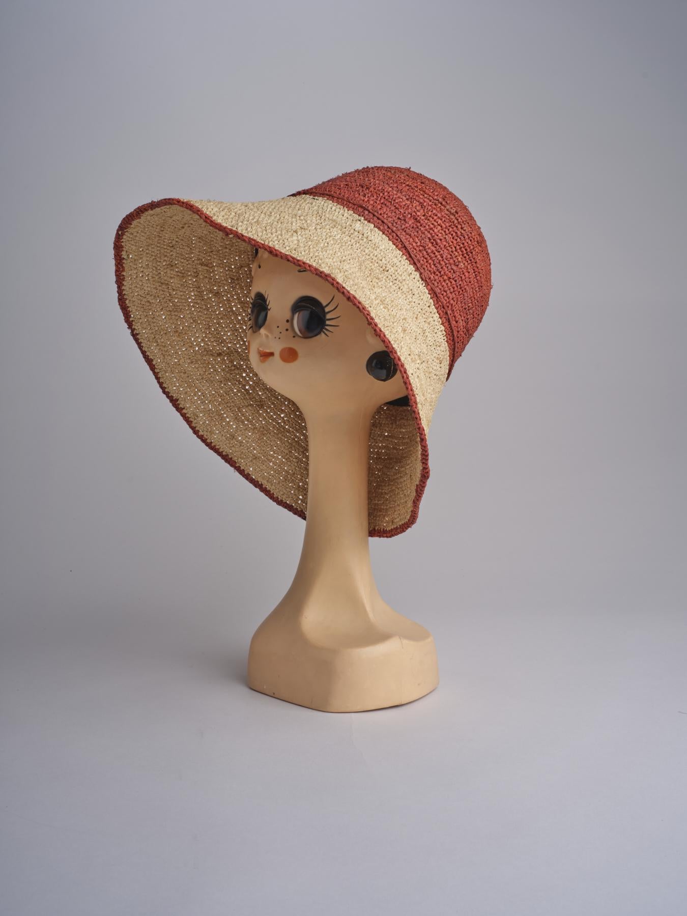 CAPELINE cappello in paglia bicolor DEMI CAPELINE CROCHET 01BG196 AR bagatelle france 