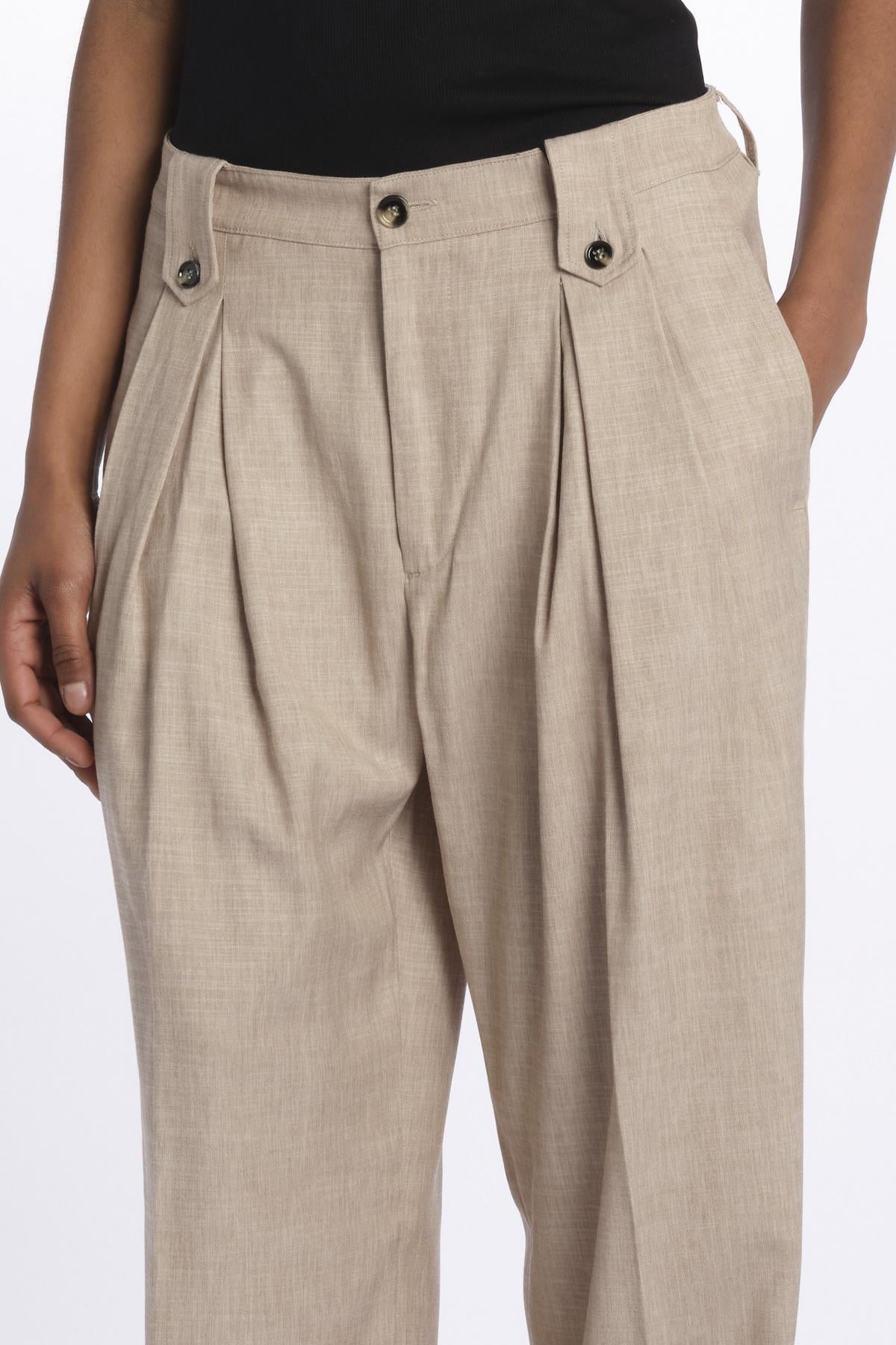 Pantalone CRISTAL pinces CRISTAL KHAKI true avenue 