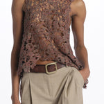 Gilet ILENIA fiore uncinetto ILENIA7710980867 48 quelledue 