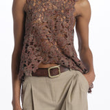 Gilet ILENIA fiore uncinetto ILENIA7710980867 48 quelledue 
