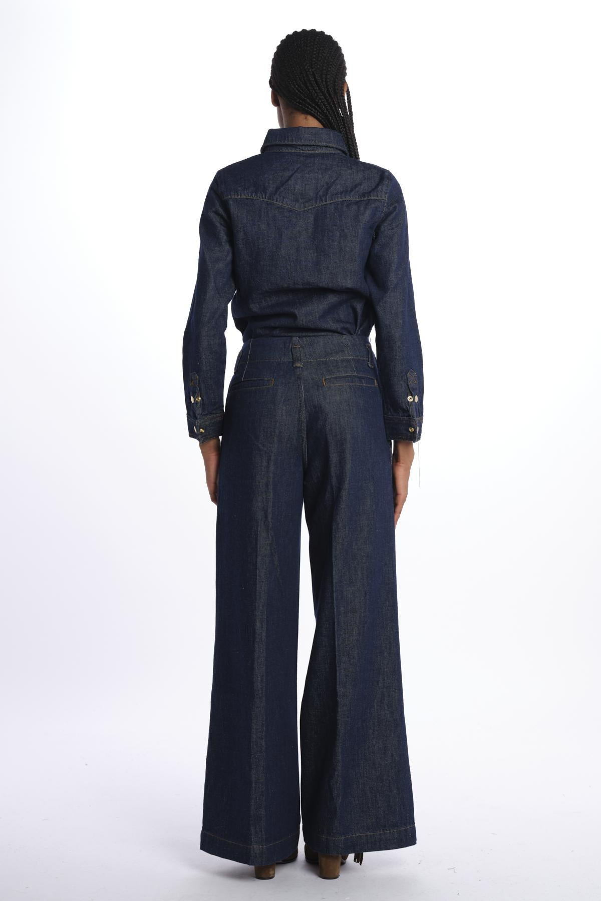  DARTED WIDE LEG JEAN BLU frame 
