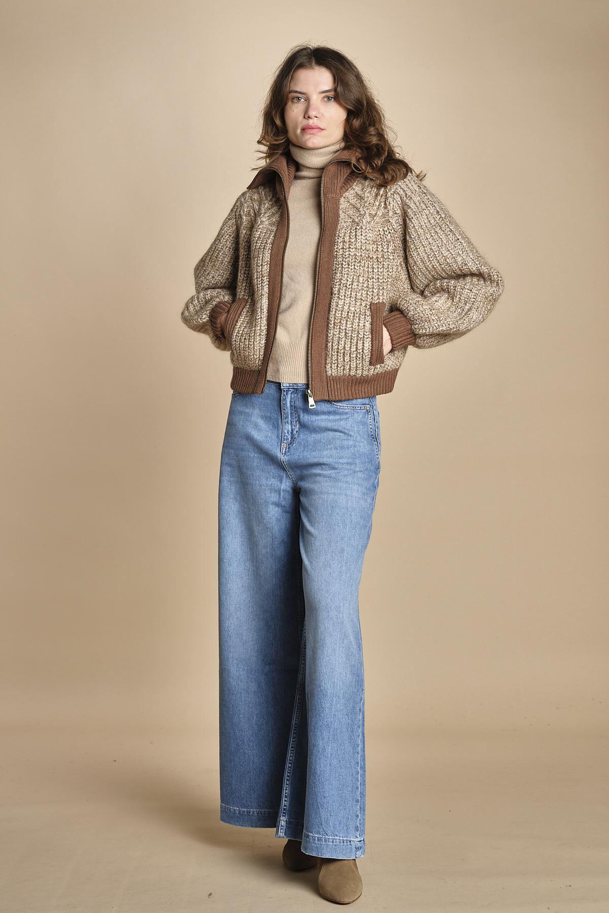 giubbino maglia con zip RABEL MARRON ba&sh 