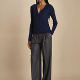 MIL LAU2 cardigan a costine fin.16 MIL LAU2 E21210 BLU milaura 