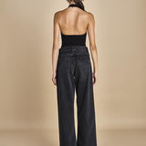 JOLIE BODYSUIT body senza maniche con striscia di tulle centrale JOLIE BLACK undress code 