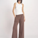 pantalone diritto con elastico in vita PENSIL ESSELING BROWN true avenue 