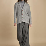 cardigan collo a scialle D251016S 3554 GRIGIO CHIARO milaura 